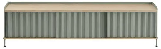 Muuto Enfold Sidobord 186x45 Ek/Dusty Green